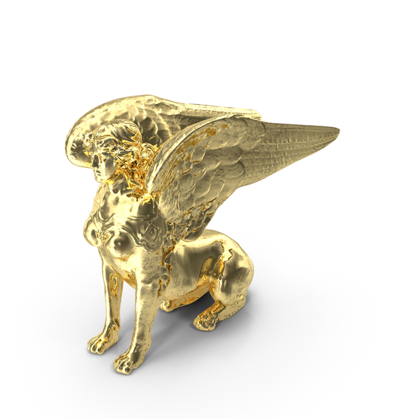 Gold Winged Sphinx Sculpture PNG & PSD Images Gold Winged Sphinx Sculpture PNG & PSD Images