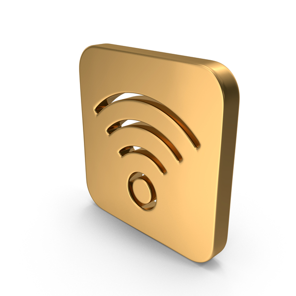 Symbols: Gold Wireless Icon PNG & PSD Images Symbols: Gold Wireless Icon PNG & PSD Images