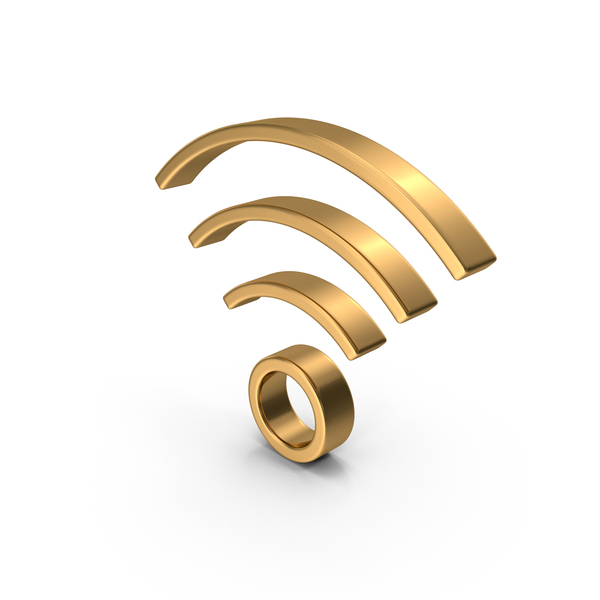 Symbols: Gold Wireless Icon PNG & PSD Images Symbols: Gold Wireless Icon PNG & PSD Images