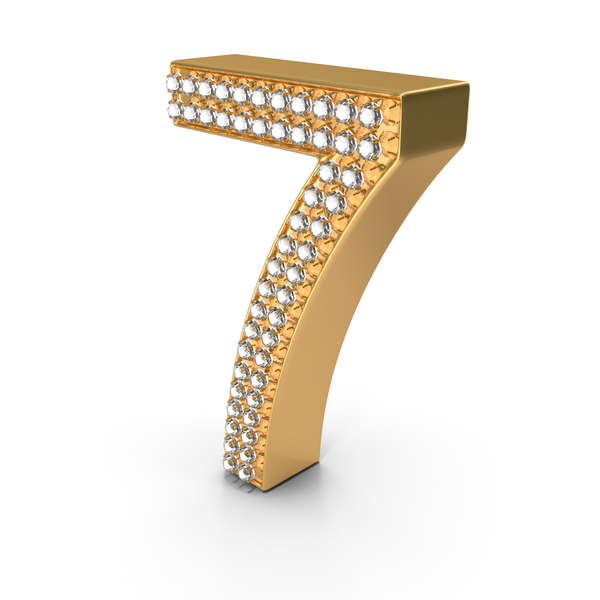 Gold With Diamonds Number 7 PNG Images & PSDs for Download | PixelSquid ...