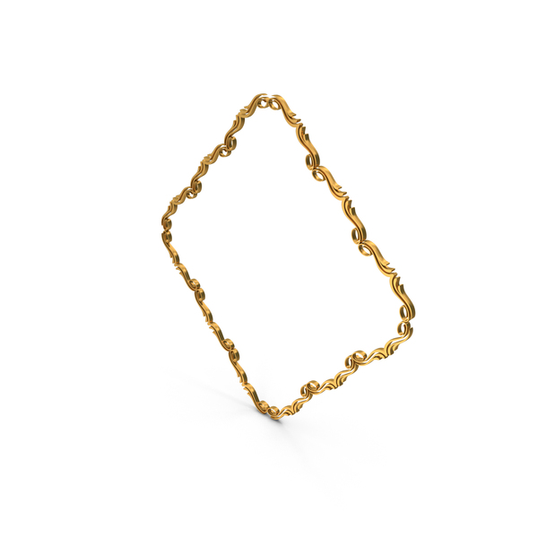 General Decor: Gold Wreaths Frame PNG & PSD Images