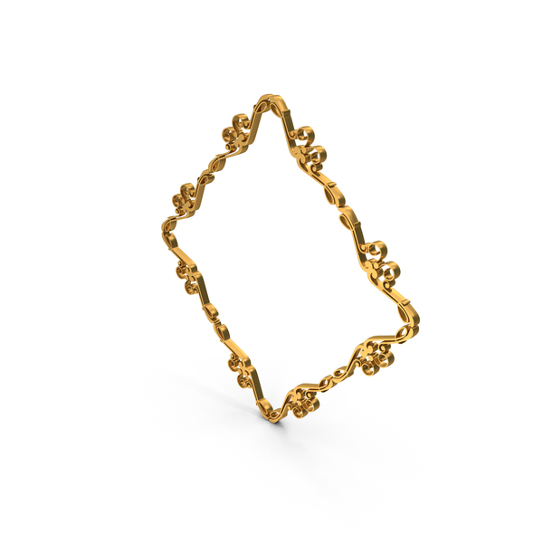 General Decor: Gold Wreaths Frame PNG & PSD Images