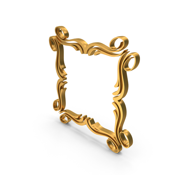 General Decor: Gold Wreaths Frame PNG & PSD Images