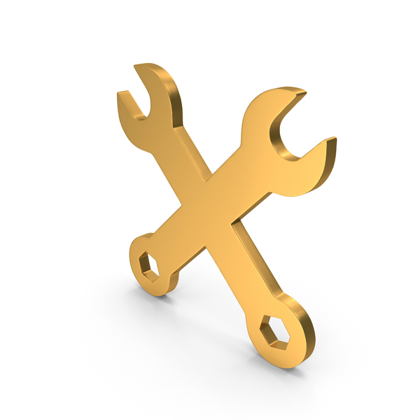 Symbols: Gold Wrench Symbol PNG & PSD Images Symbols: Gold Wrench Symbol PNG & PSD Images
