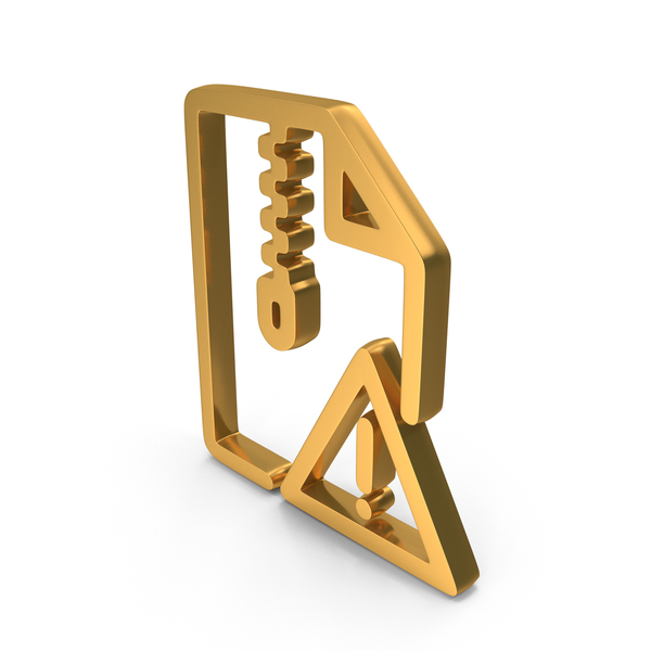Symbols: Gold Zip File With Exclamation Icon PNG & PSD Images Symbols: Gold Zip File With Exclamation Icon PNG & PSD Images