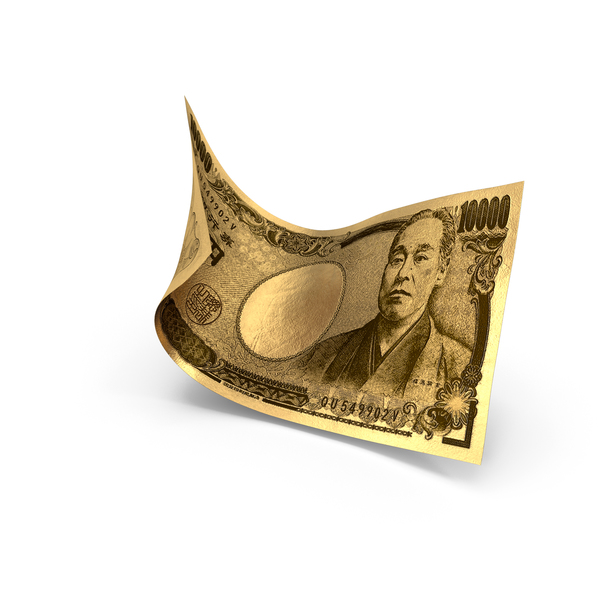 Golden 10000 Japanese Yen Banknote Bill PNG & PSD Images Golden 10000 Japanese Yen Banknote Bill PNG & PSD Images