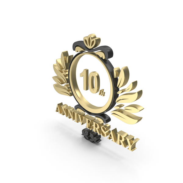 Symbols: Golden 10th Anniversary Symbol PNG & PSD Images Symbols: Golden 10th Anniversary Symbol PNG & PSD Images