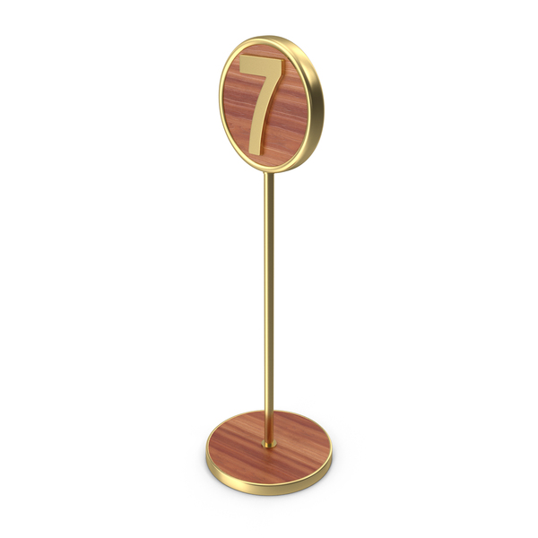Golden 7 Number Stand PNG & PSD Images Golden 7 Number Stand PNG & PSD Images