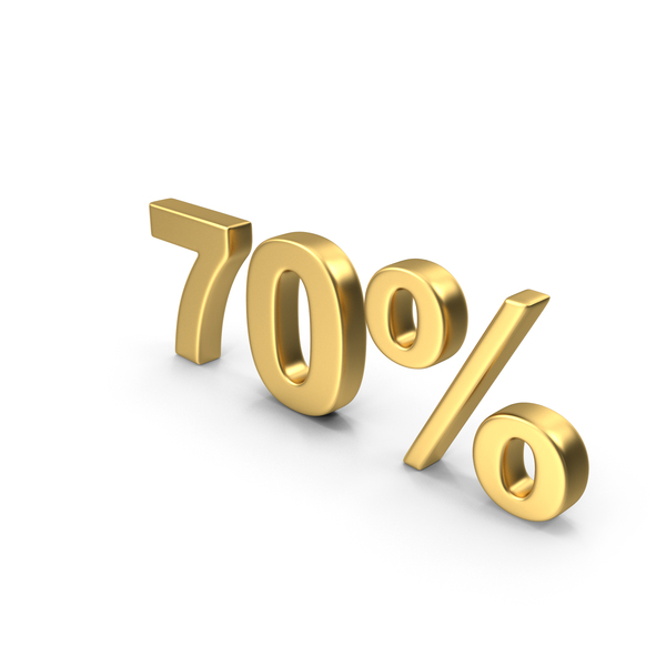 Symbols: Golden 70 Percent Sign PNG & PSD Images Symbols: Golden 70 Percent Sign PNG & PSD Images