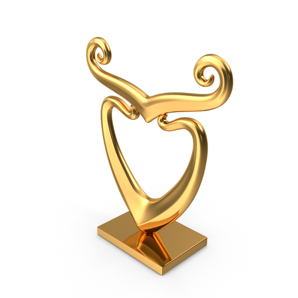 Sculpture: Golden Abstract Figure PNG & PSD Images Sculpture: Golden Abstract Figure PNG & PSD Images