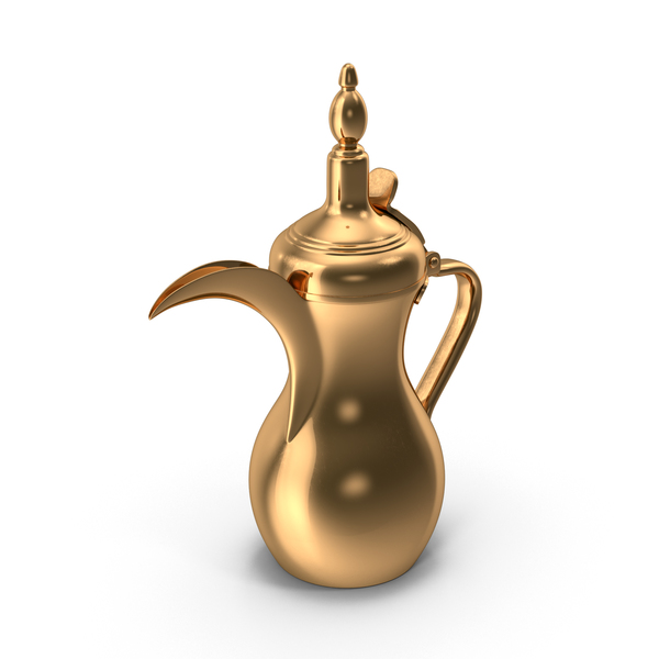 Golden: Arabic Dallah Coffee Pot PNG & PSD Images