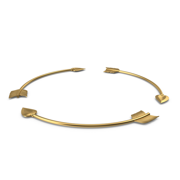 Directional: Golden Arrow Circle PNG & PSD Images