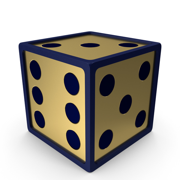 Dice: Golden Blue Die PNG & PSD Images Dice: Golden Blue Die PNG & PSD Images