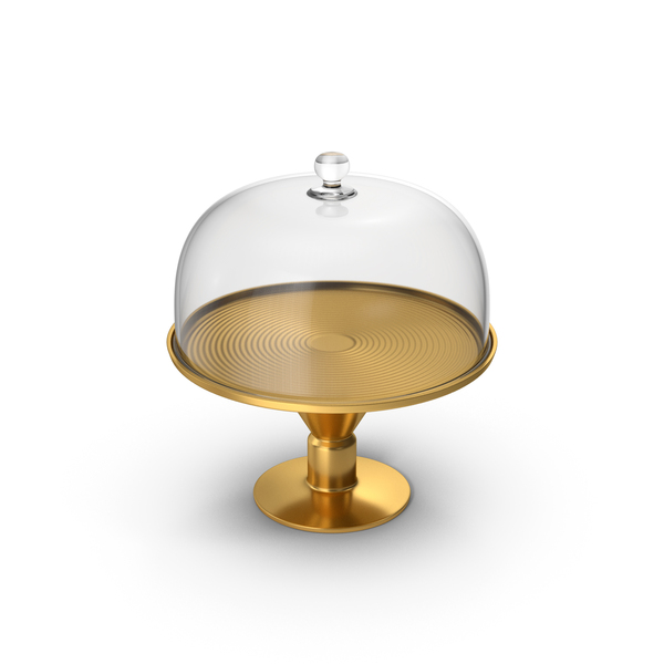 Golden Cake Stand With Cap PNG & PSD Images