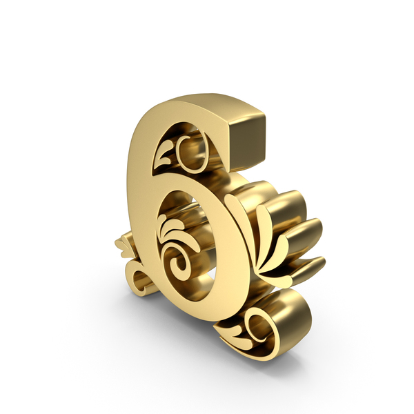 Golden Candle Number 6 PNG & PSD Images Golden Candle Number 6 PNG & PSD Images