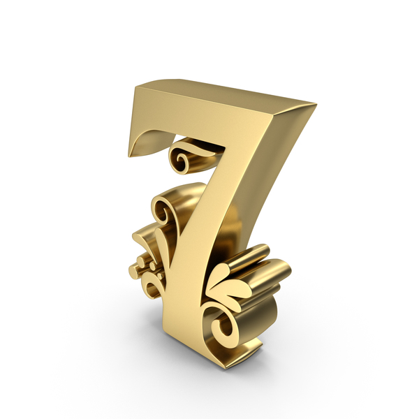 Golden Candle Number 7 PNG & PSD Images Golden Candle Number 7 PNG & PSD Images