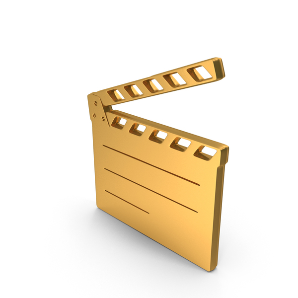 Symbols: Golden Clapper Board Symbol PNG & PSD Images