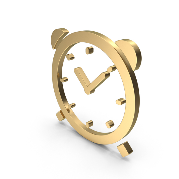 Symbols: Golden Clock Symbol PNG & PSD Images