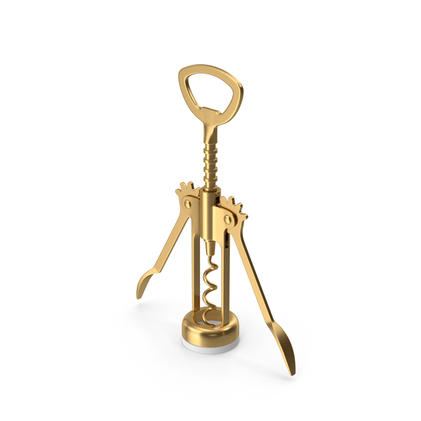 Corkscrew: Golden Cork Opener PNG & PSD Images Corkscrew: Golden Cork Opener PNG & PSD Images