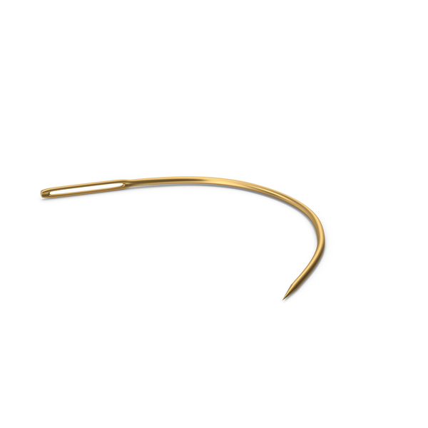 Golden Curved Needle PNG & PSD Images Golden Curved Needle PNG & PSD Images