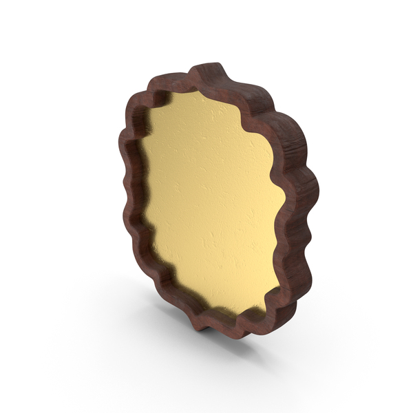 General Decor: Golden Decorative Wooden Frame PNG & PSD Images