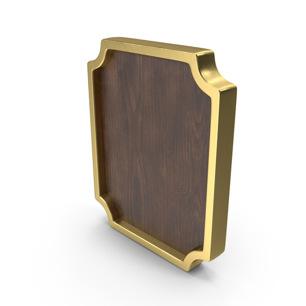 General Decor: Golden Decorative Wooden Frame PNG & PSD Images