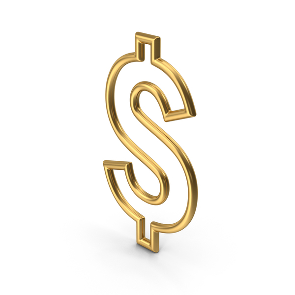 Golden Dollar Sign PNG Images & PSDs for Download | PixelSquid - S117374208