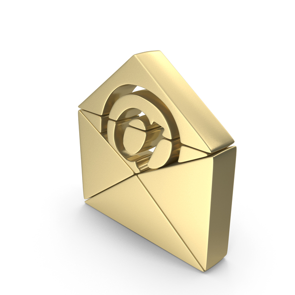 Symbols: Golden Email Symbol PNG & PSD Images