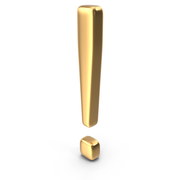 Golden Exclamation Mark Symbol PNG Images & PSDs for Download ...