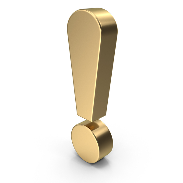 Symbols: Golden Exclamation Mark PNG & PSD Images Symbols: Golden Exclamation Mark PNG & PSD Images