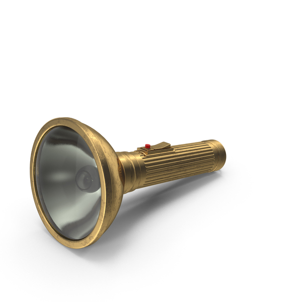 Golden Flashlight PNG & PSD Images