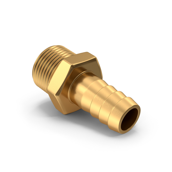 Hardware: Golden Gas Pipe Adapter PNG & PSD Images