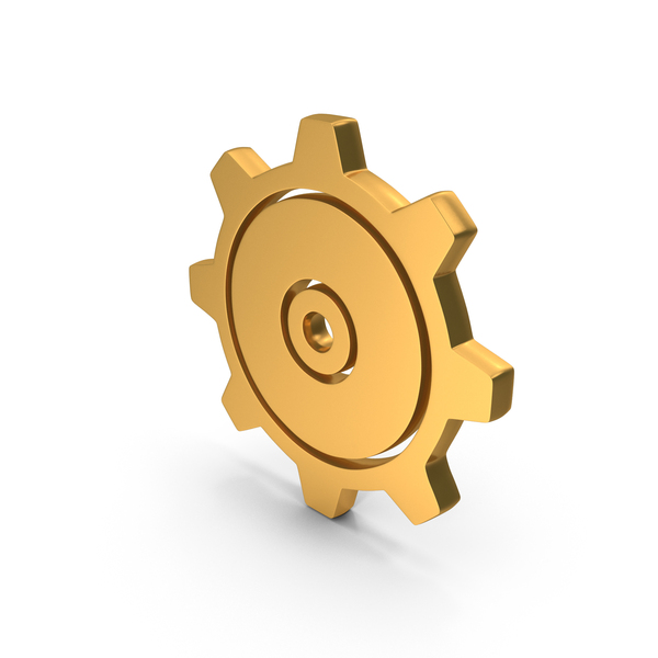 Symbols: Golden Gear Symbol PNG & PSD Images