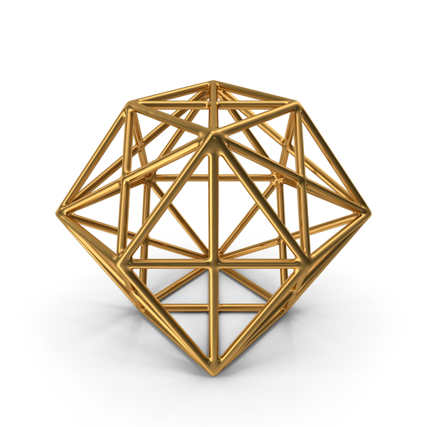Shape: Golden Geometric Shaped Showpiece PNG & PSD Images Shape: Golden Geometric Shaped Showpiece PNG & PSD Images