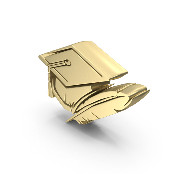 Golden Graduation Cap With Leaf Symbol PNG & PSD Images Golden Graduation Cap With Leaf Symbol PNG & PSD Images