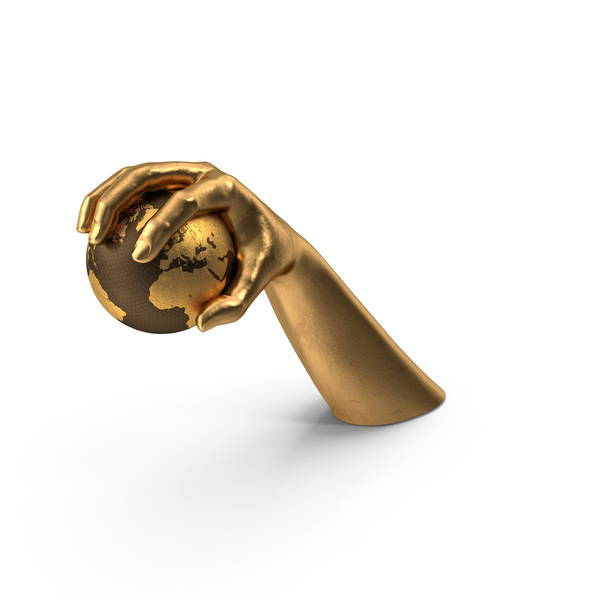 Arms: Golden Hand Grabbing a Golden Globe PNG & PSD Images Arms: Golden Hand Grabbing a Golden Globe PNG & PSD Images