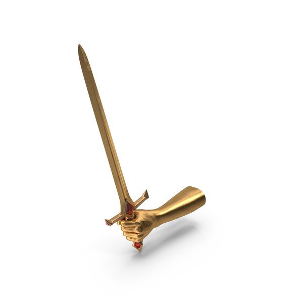 Arms: Golden Hand Holding a Golden Fantasy Sword with Ruby Gems PNG & PSD Images Arms: Golden Hand Holding a Golden Fantasy Sword with Ruby Gems PNG & PSD Images