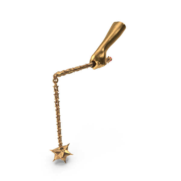 Arms: Golden Hand Holding a Golden Flail PNG & PSD Images Arms: Golden Hand Holding a Golden Flail PNG & PSD Images