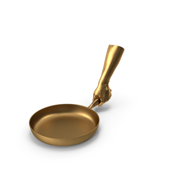 Arms: Golden Hand Holding a Golden Frying Pan PNG & PSD Images Arms: Golden Hand Holding a Golden Frying Pan PNG & PSD Images