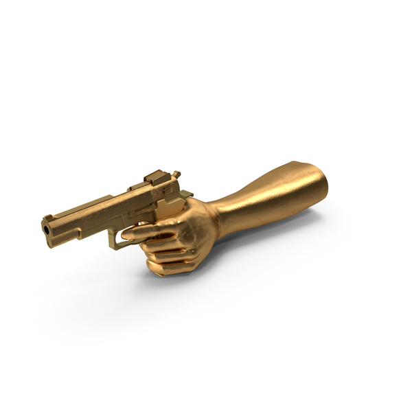 Arms: Golden Hand Pointing a Golden Gun PNG & PSD Images Arms: Golden Hand Pointing a Golden Gun PNG & PSD Images