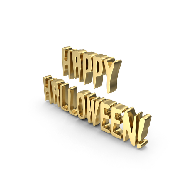 Golden Happy Halloween Banner PNG & PSD Images