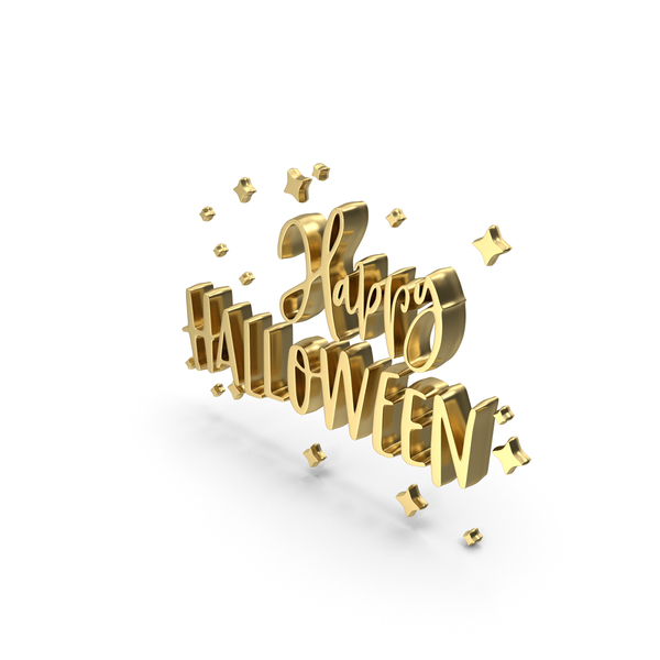 Banner: Golden Happy Halloween With Stars PNG & PSD Images Banner: Golden Happy Halloween With Stars PNG & PSD Images