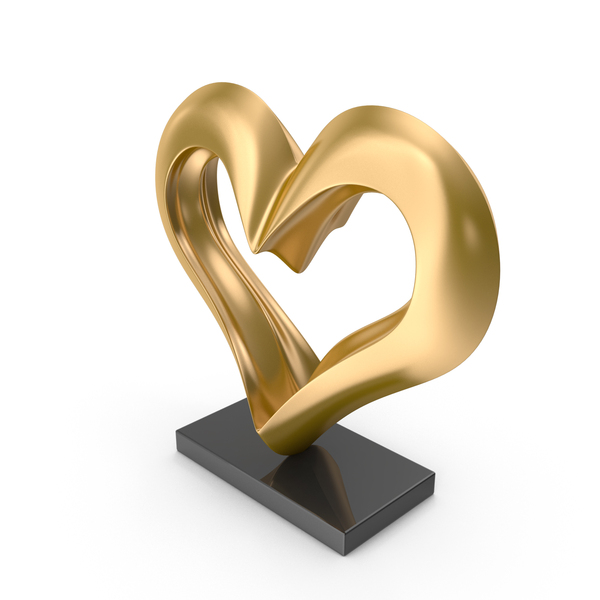 Golden Heart Plaque PNG & PSD Images Golden Heart Plaque PNG & PSD Images