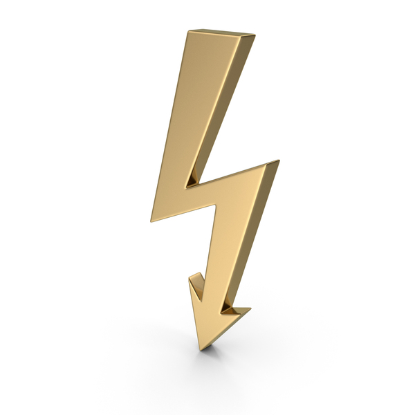 Symbols: Golden High Voltage Symbol PNG & PSD Images