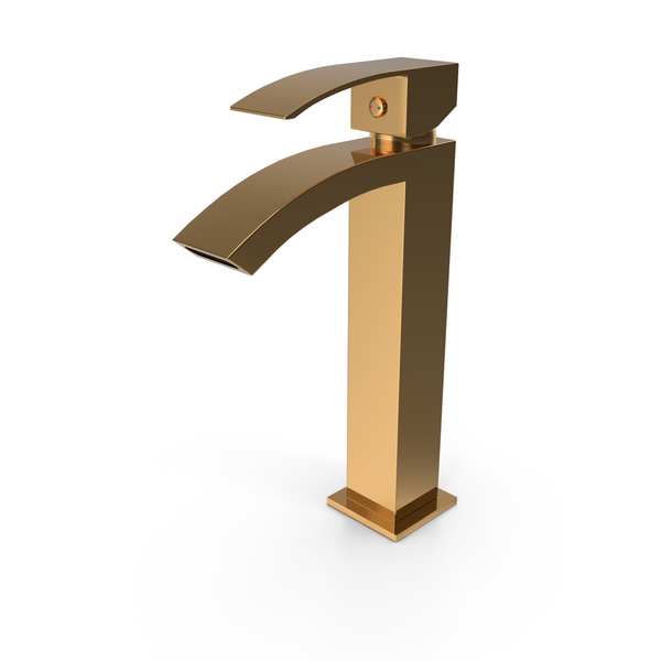 Bathroom Accessories: Golden Kepez 1 Lever Tall Basin Mono Mixer Tap PNG & PSD Images