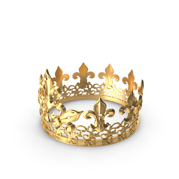 Golden King Crown with Royal Lily and Diamonds PNG & PSD Images Golden King Crown with Royal Lily and Diamonds PNG & PSD Images