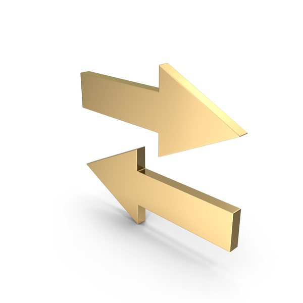Directional Arrow: Golden Opposite Arrows PNG & PSD Images Directional Arrow: Golden Opposite Arrows PNG & PSD Images