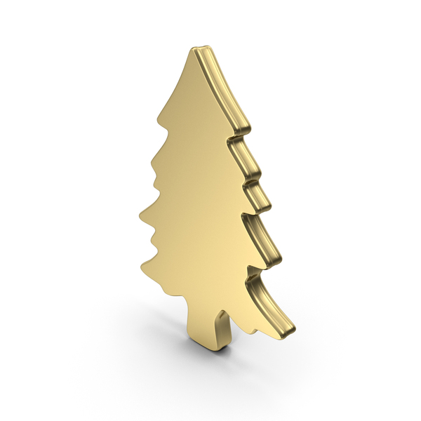 Symbols: Golden Pine Tree Symbol PNG & PSD Images