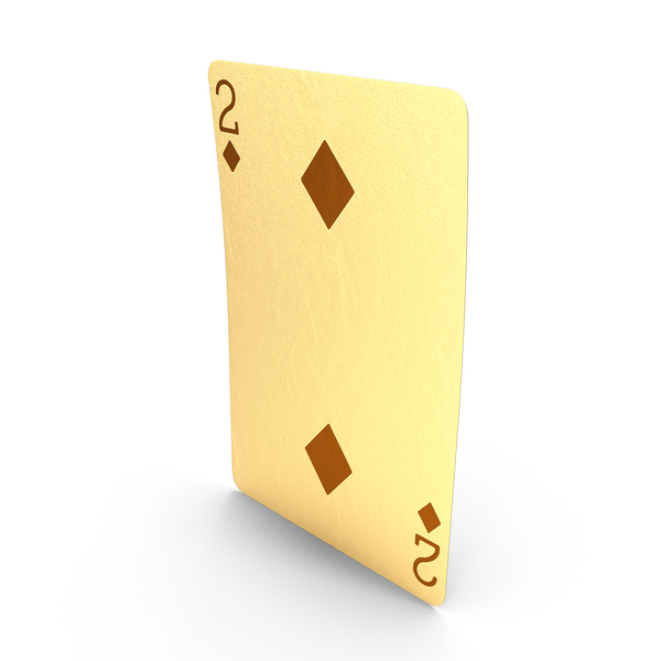 Golden Playing Cards 2 of Diamonds PNG & PSD Images