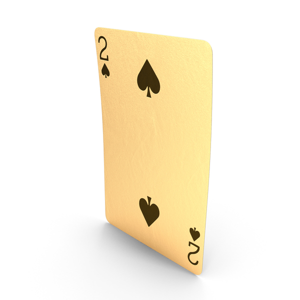 Golden Playing Cards 2 of Spades PNG & PSD Images